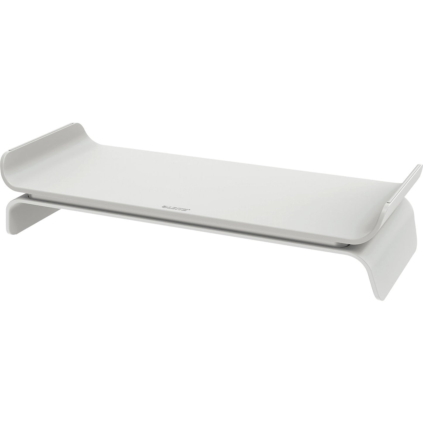 Leitz Ergo adjustable monitor stand, height 55 - 77 mm, light grey.