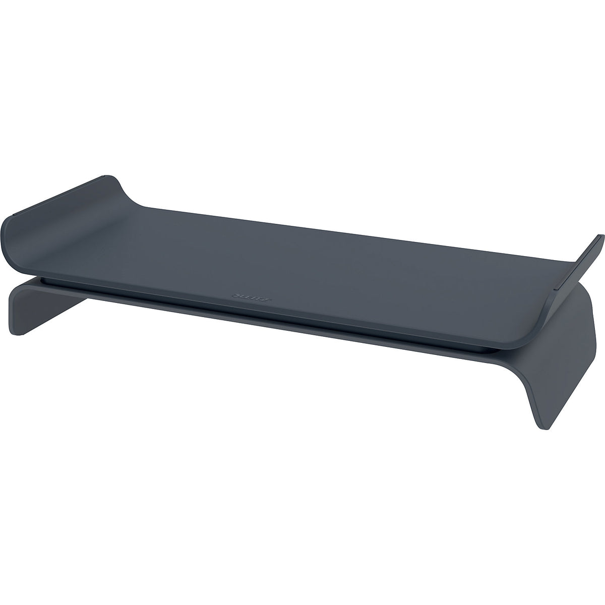 Leitz Ergo adjustable monitor stand, height 55 - 77 mm, dark grey.