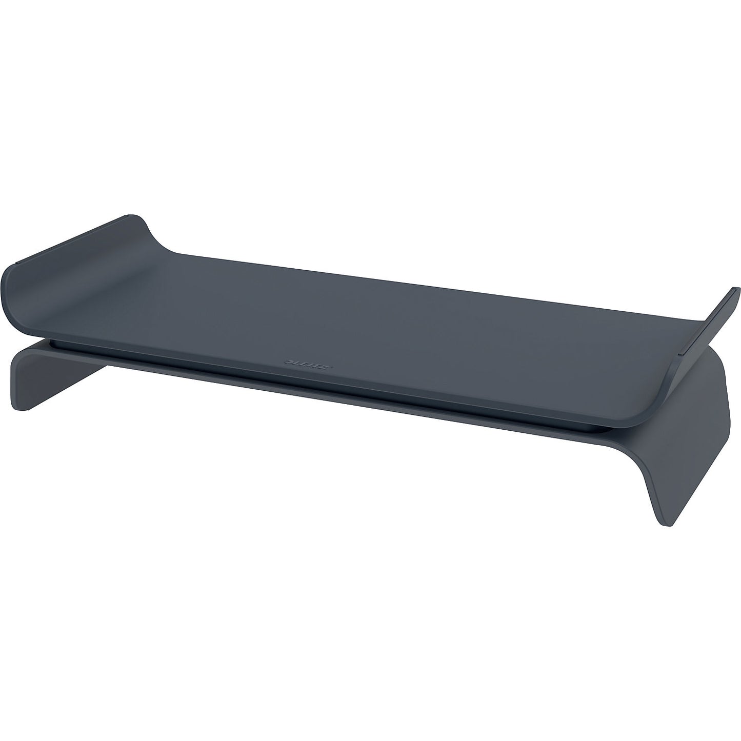 Leitz Ergo adjustable monitor stand, height 55 - 77 mm, dark grey.