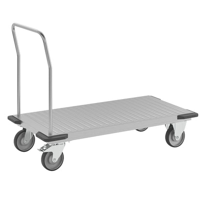 Stainless steel platform truck, max. load 350 kg, platform 1200 x 600 mm.