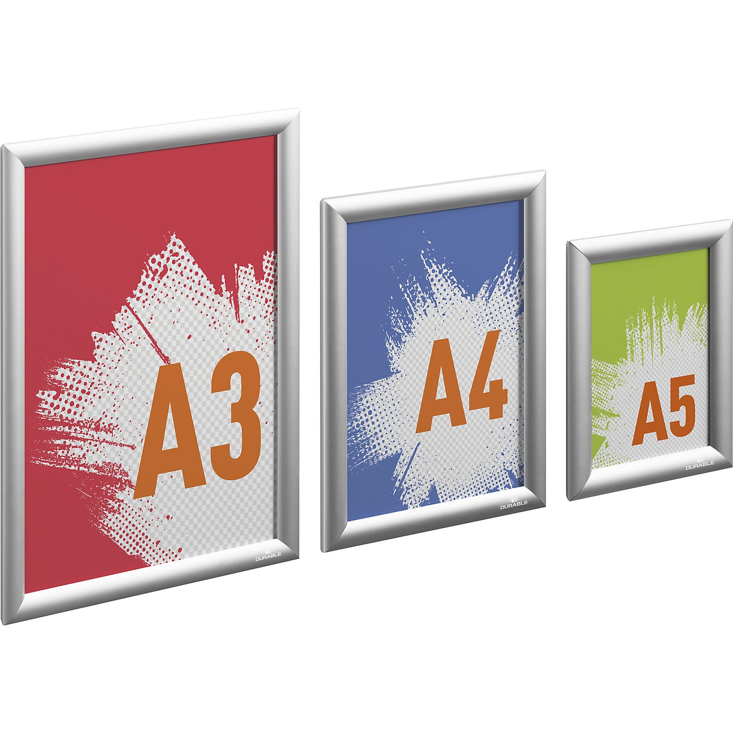 Snap frame aluminium, format A3, silver.