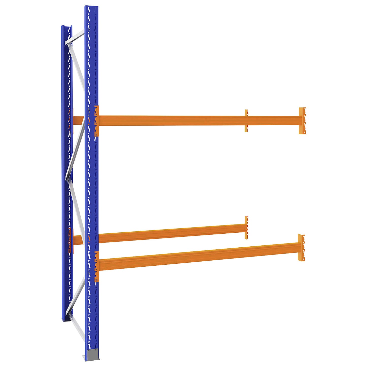 Pallet racking made of steel, blue/orange, HxWxD 2730 x 1925 x 900 mm, extension shelf unit.