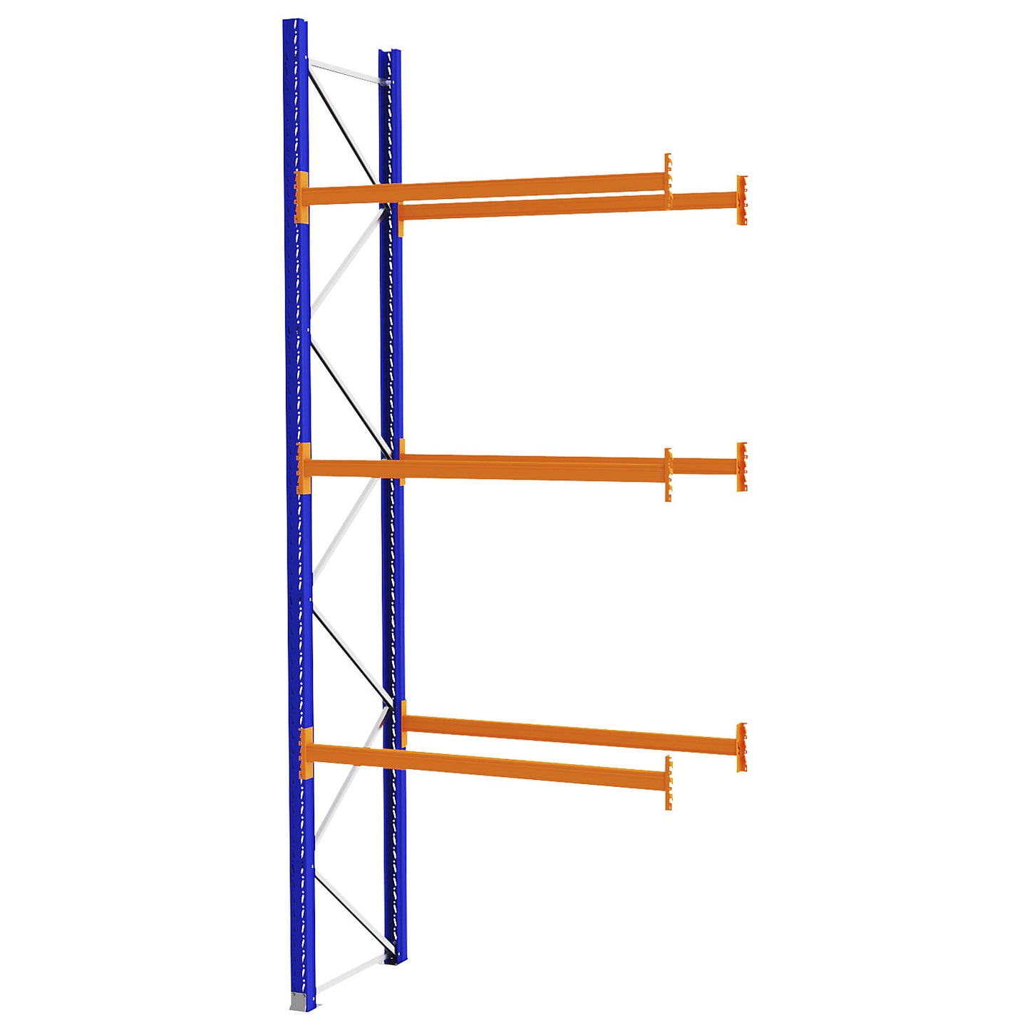 Pallet racking made of steel, blue/orange, HxWxD 4620 x 1925 x 900 mm, extension shelf unit.