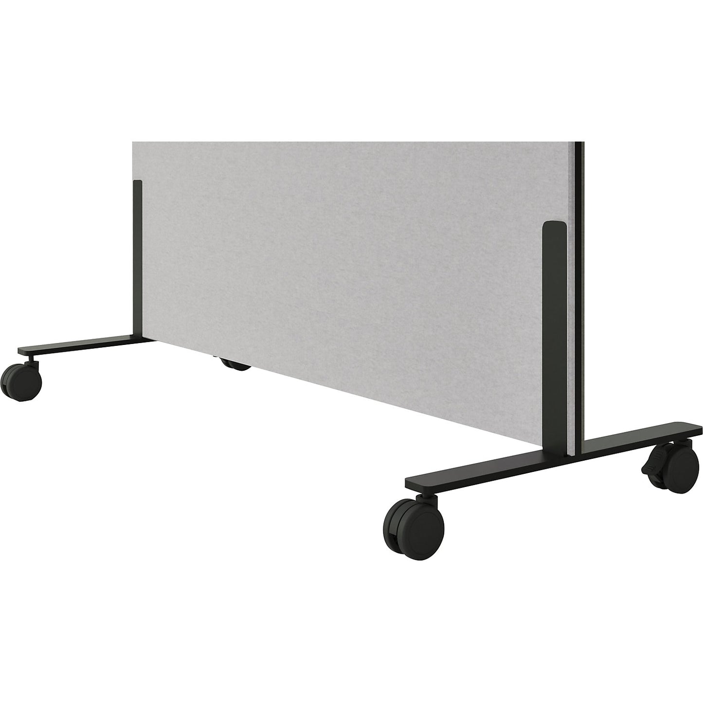 Whiteboard Silva, mobile, enamelled steel / PET felt, light grey.