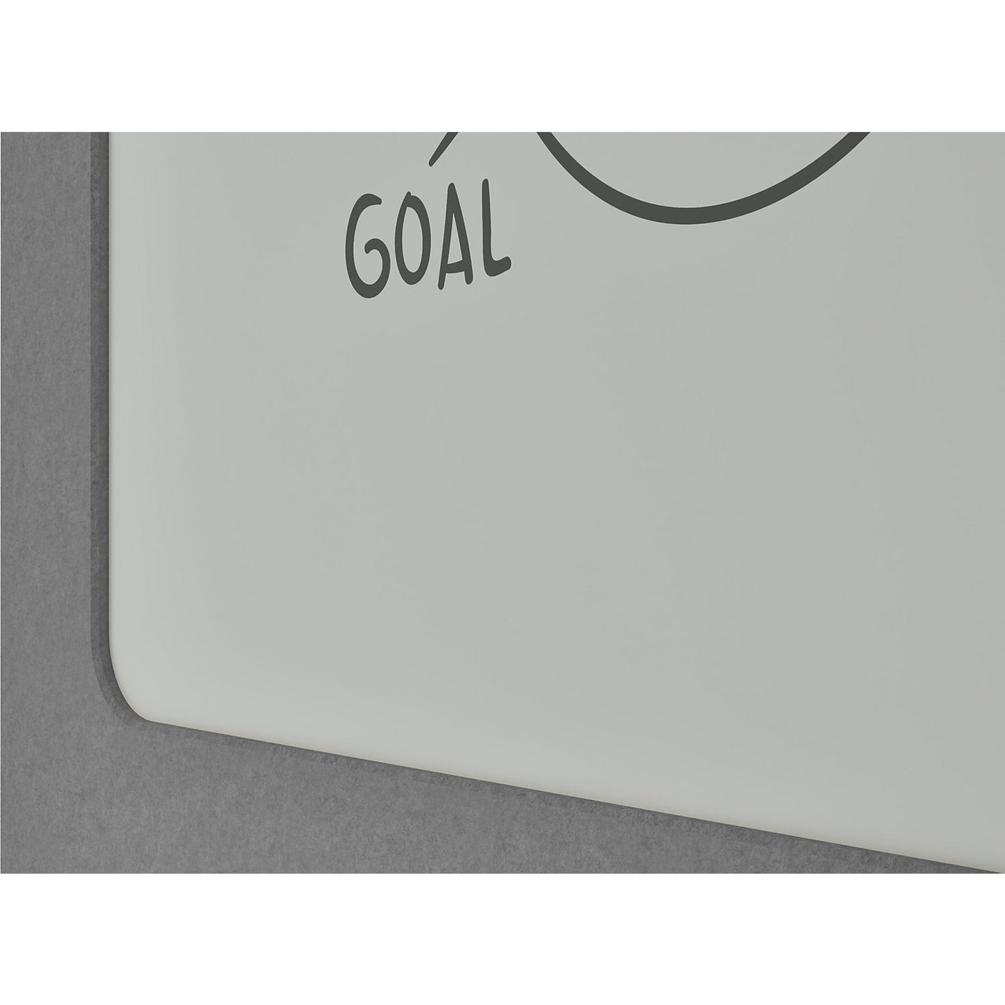 Whiteboard Silva, mobile, enamelled steel / PET felt, dark grey.