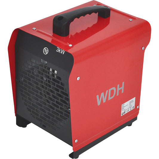 Fan heater, 3000 W, 3 kW, LxWxH 215 x 330 x 290 mm.