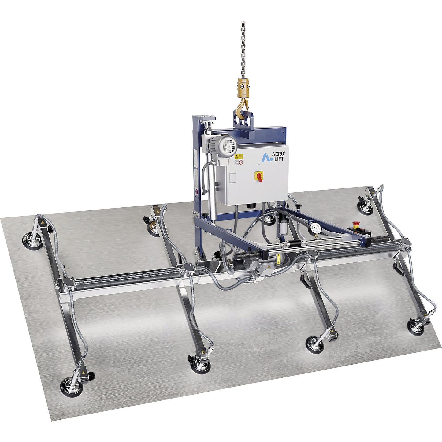 AERO-90° vacuum lifter, max. load 250 kg, disc Ø 170 mm, 8 discs.
