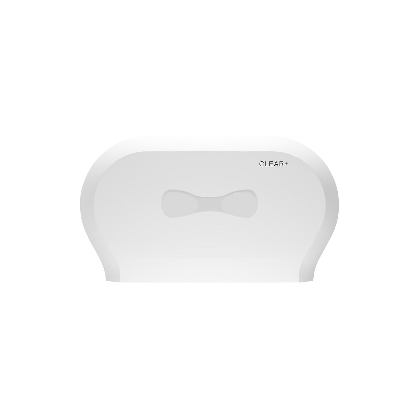 Midi toilet paper dispenser, Clear+, HxWxD 1200 x 800 x 2200 mm, plastic, white.