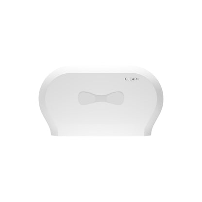 Midi toilet paper dispenser, Clear+, HxWxD 1200 x 800 x 2200 mm, plastic, white.