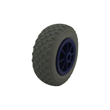 Polyurethane wheel, puncture proof, plain bearing Ø x width 20 x 75 mm, wheel Ø x width 200 x 75 mm.