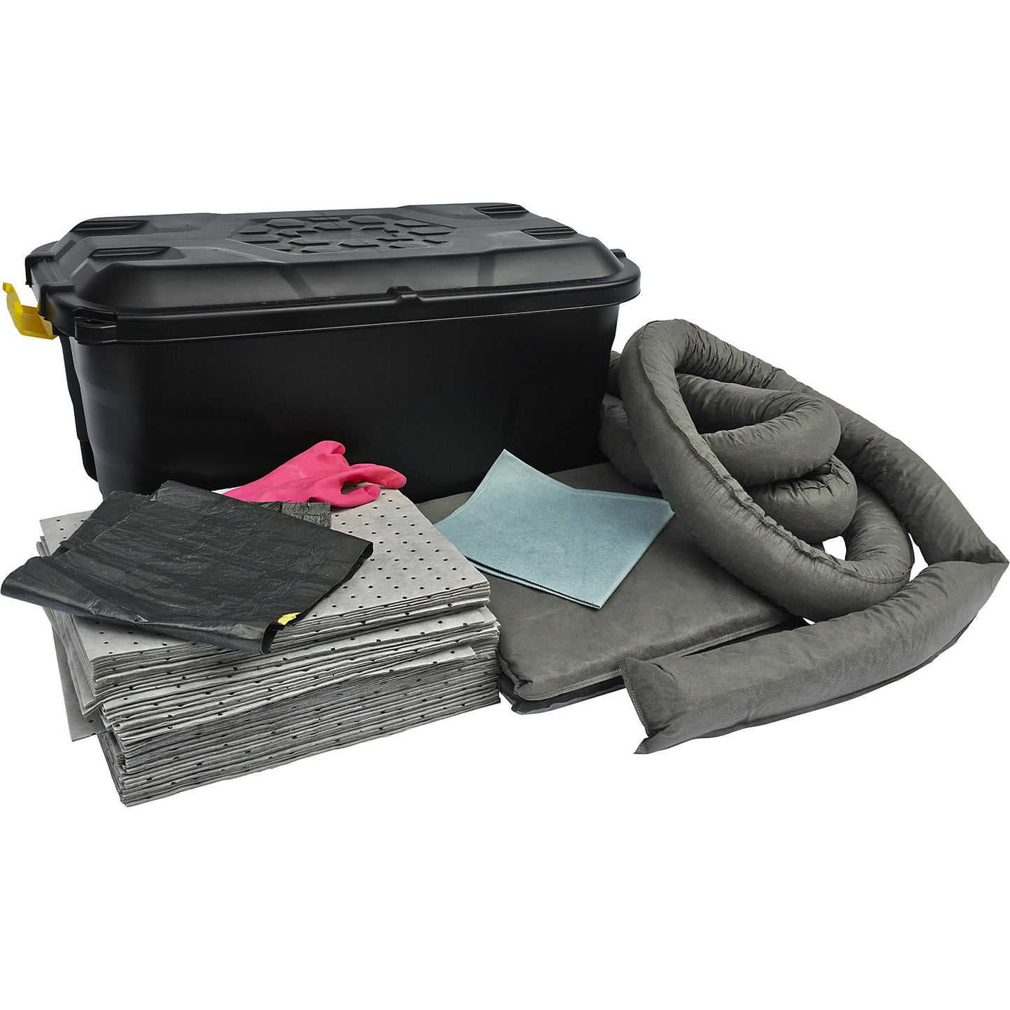 Spillage emergency kit in a trolley case, absorption 75 l, universal version, grey.