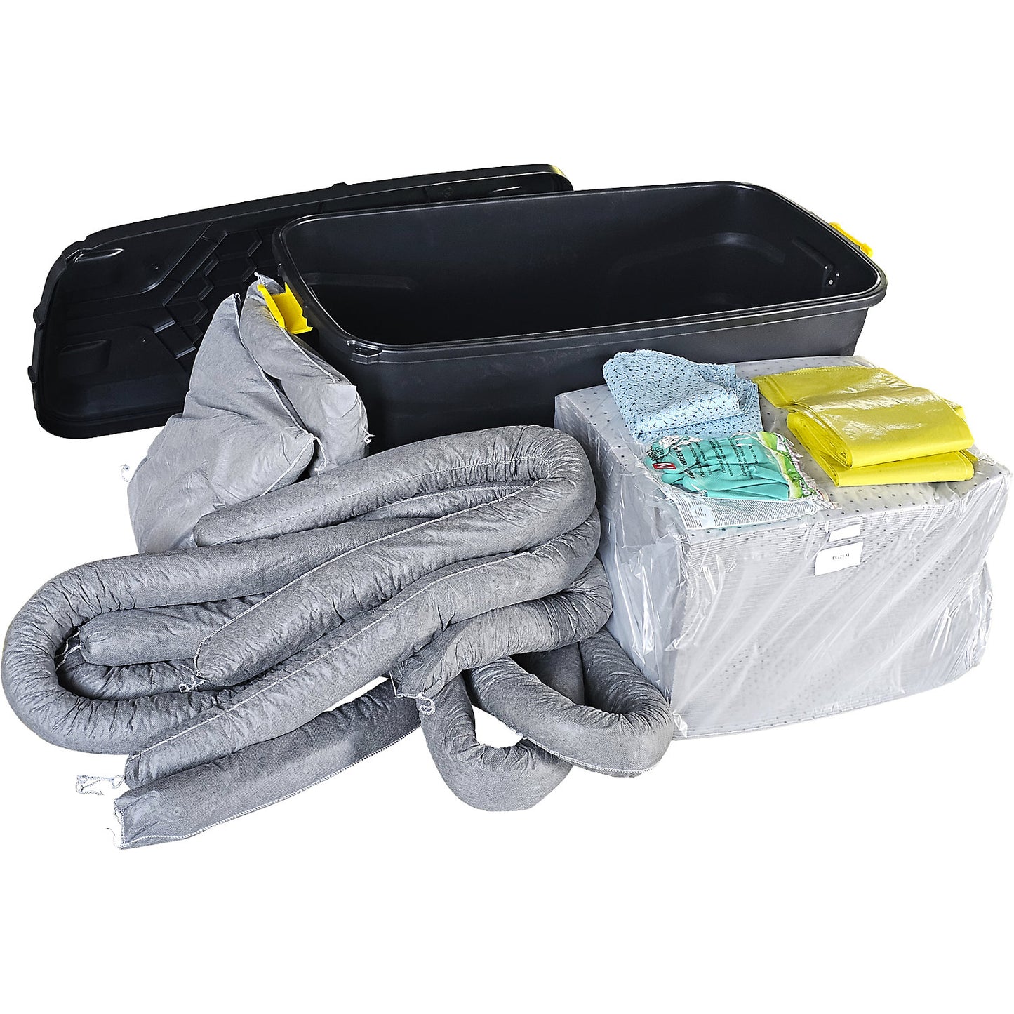 Spillage emergency kit in a wheeled case, absorption 150 l, universal version, grey.