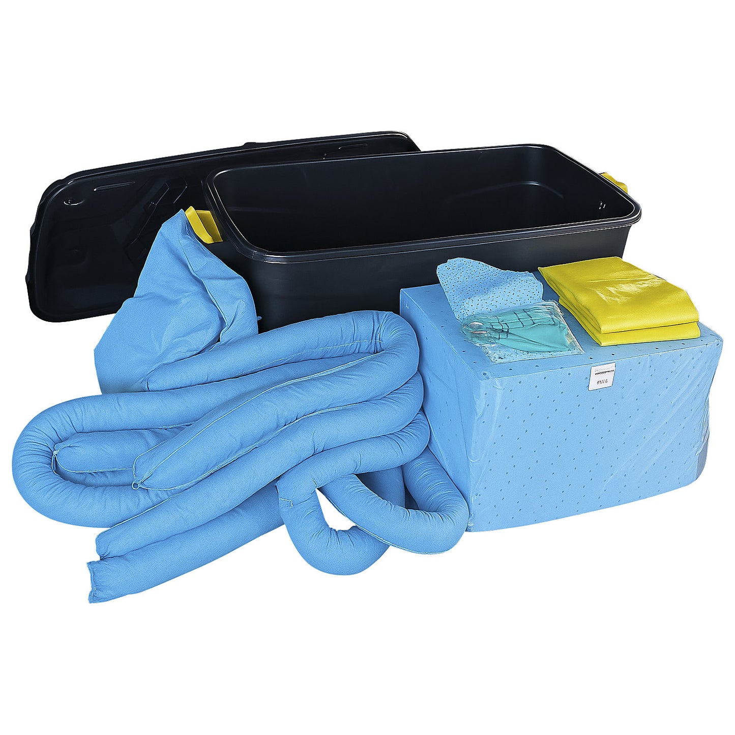 Spillage emergency kit in a wheeled case, absorption 150 l, oil version, blue.