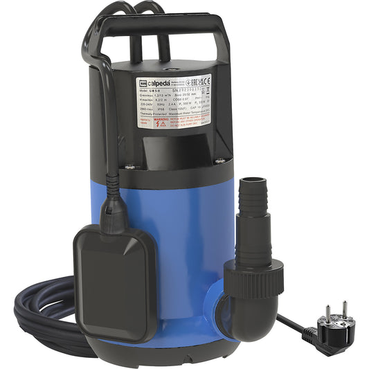 Submersible drainage pump GM 5-9, with float switch, made of plastic, max. 8.9 m, 0.33 kW.