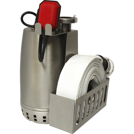 Flood control set HWK 500, with C-coupling, stainless steel, max. 19.2 m, 1.5 kW.