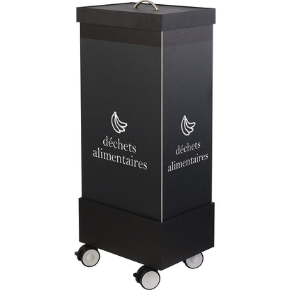 Trolley for recycling bins, for 1 container, black.