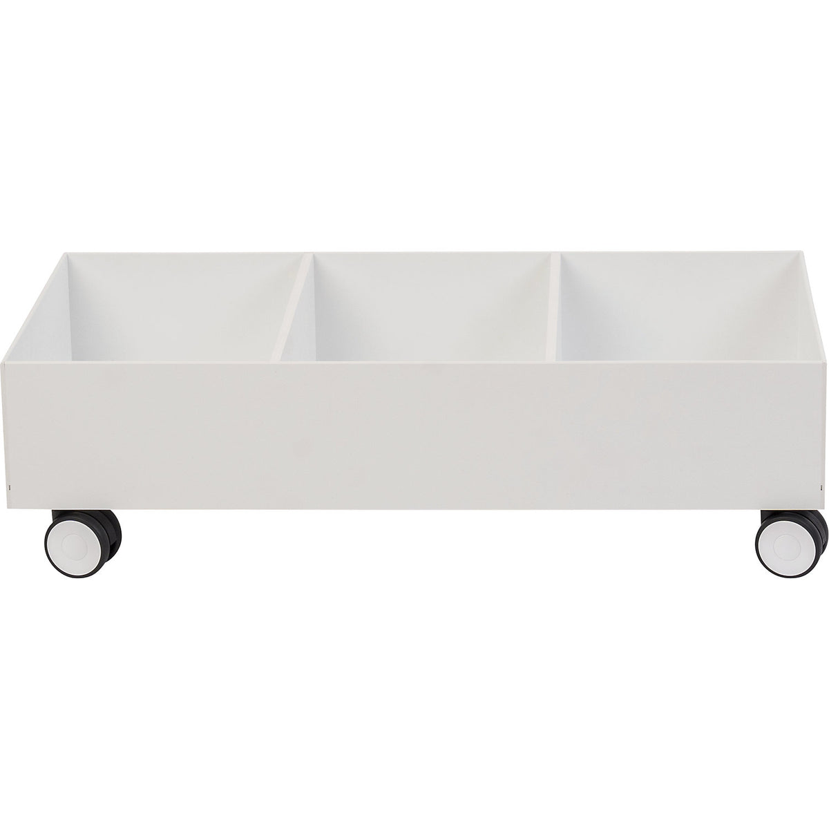 Trolley for recycling bins, for 3 containers, white.