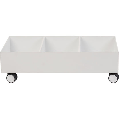 Trolley for recycling bins, for 3 containers, white.