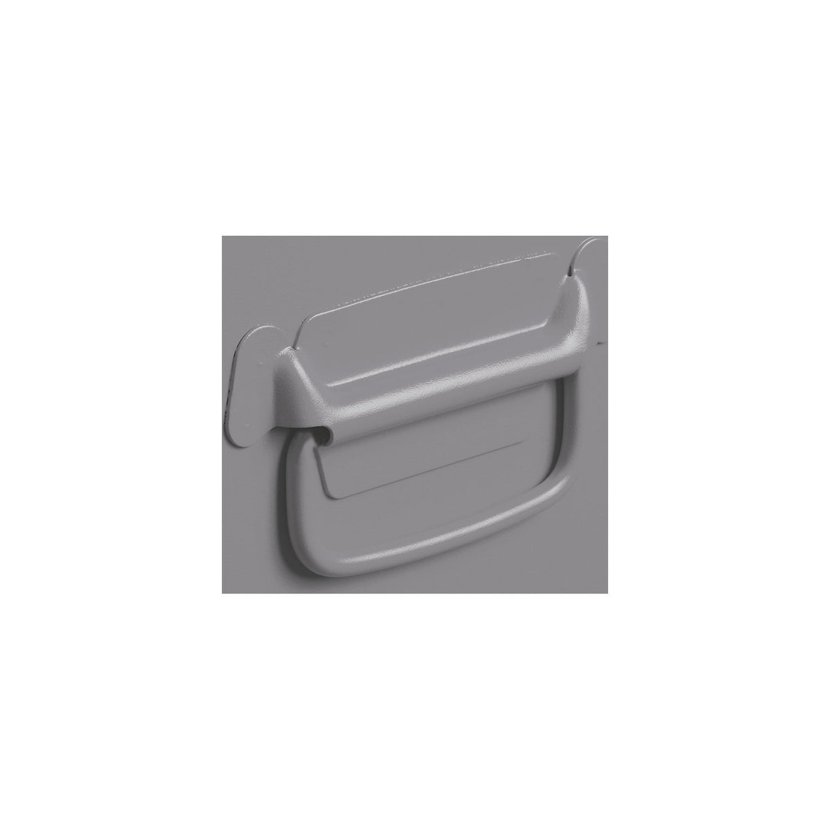 Waste collector, 80 L, fire retardant, removable insert, grey aluminium.