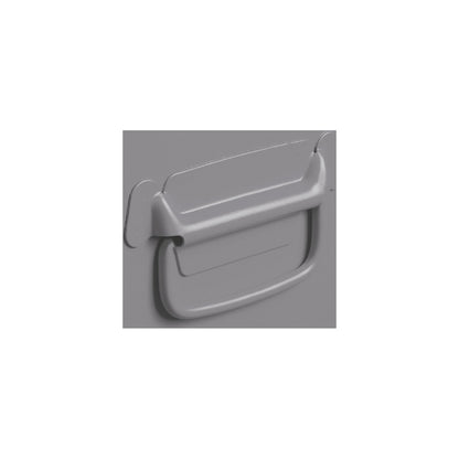 Waste collector, 80 L, fire retardant, removable insert, grey aluminium.