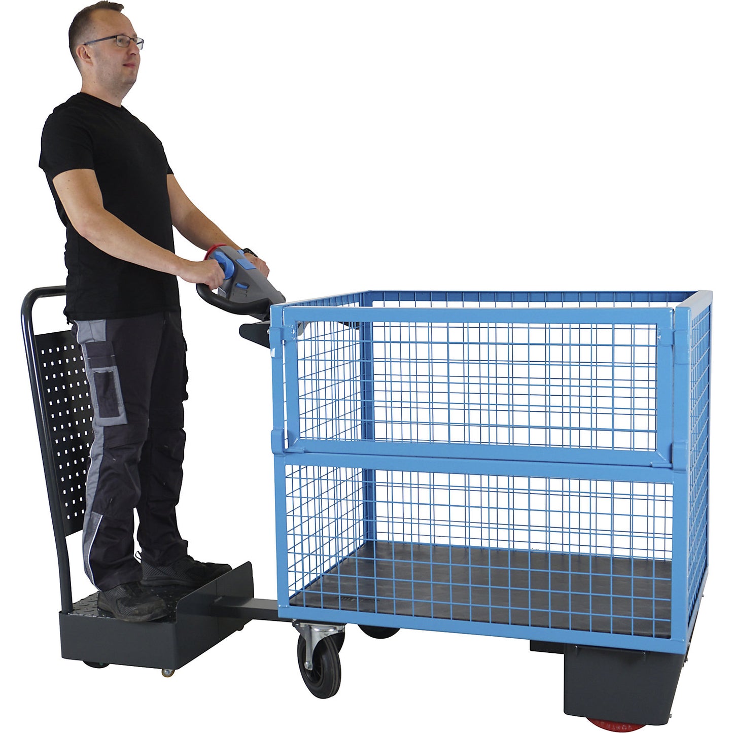 Driver's platform, for assembly trolley, box trolley, width 800 mm.