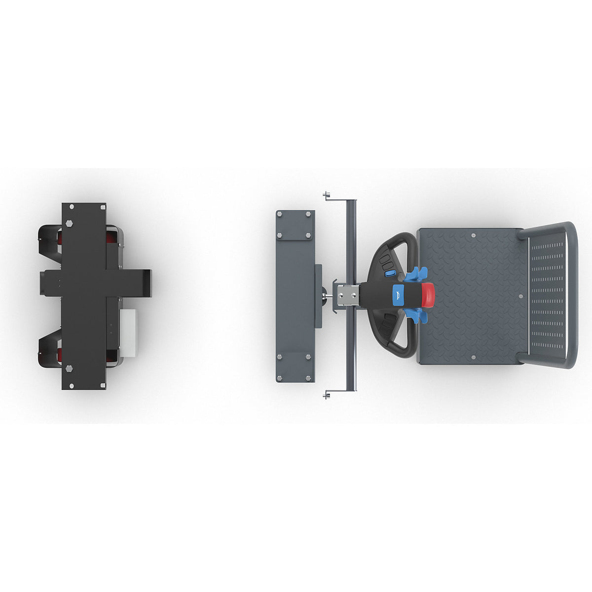 Operator platform with NEO e-module, for box trolley, width 700 mm.