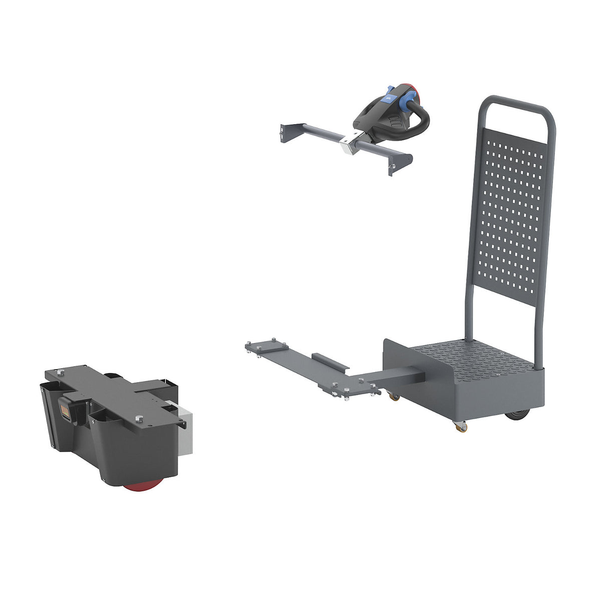 Operator platform with NEO e-module, for box trolley, width 800 mm.