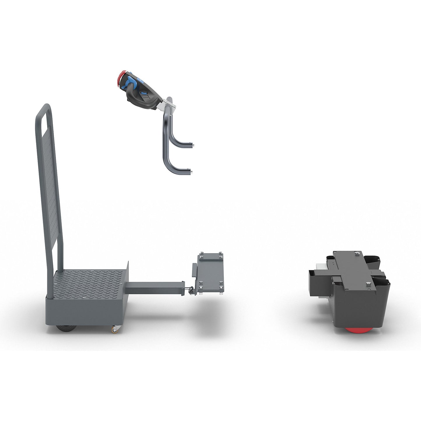 Operator platform with NEO e-module, for CustomLine assembly trolley, width 700 mm.