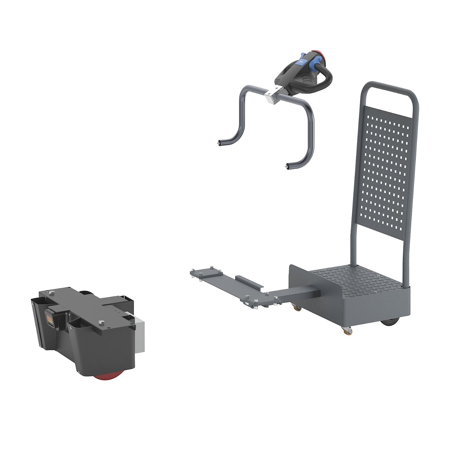 Operator platform with NEO e-module, for CustomLine assembly trolley, width 700 mm.