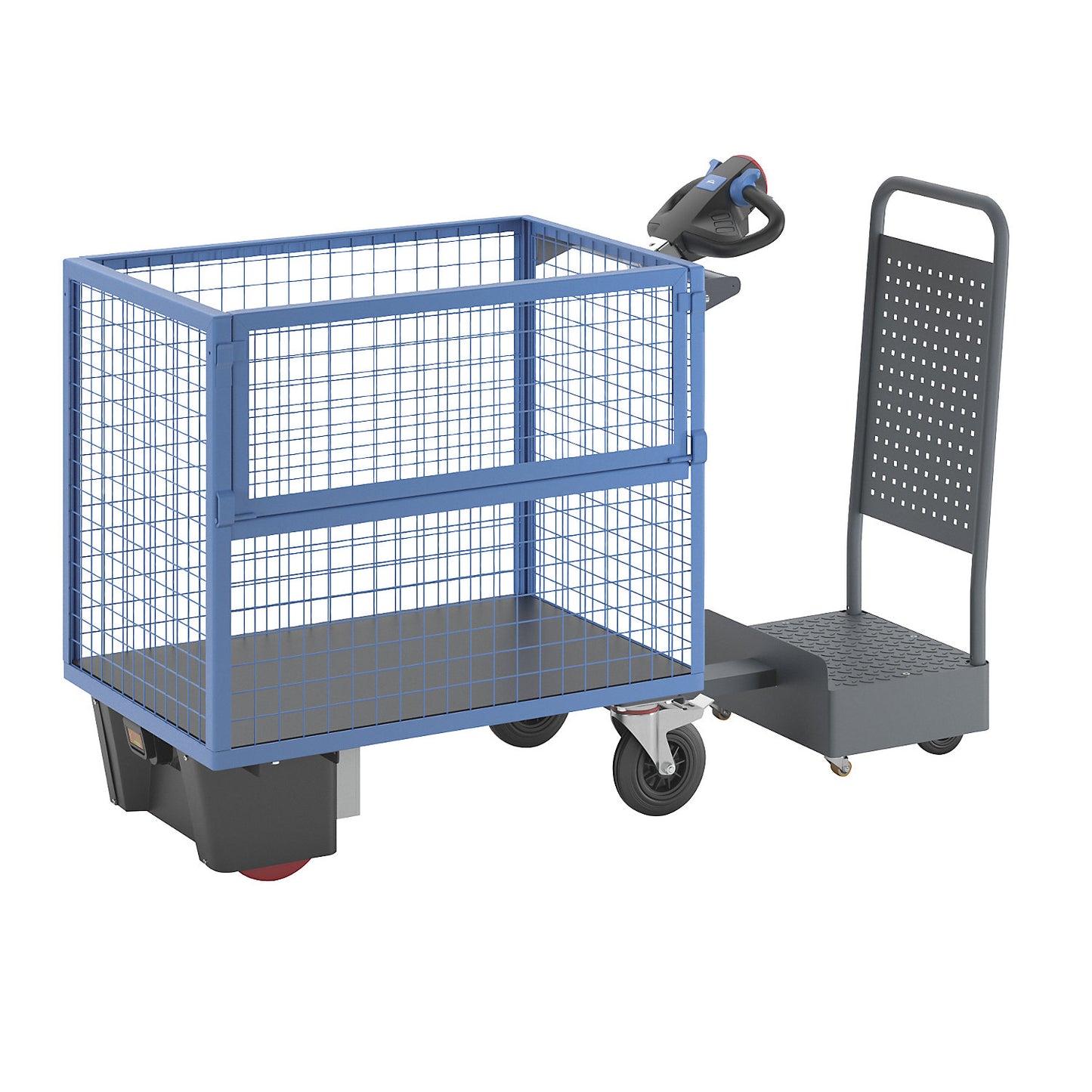 Box truck with electric drive, with driver's platform, LxWxH 1870 x 720 x 1240 mm.