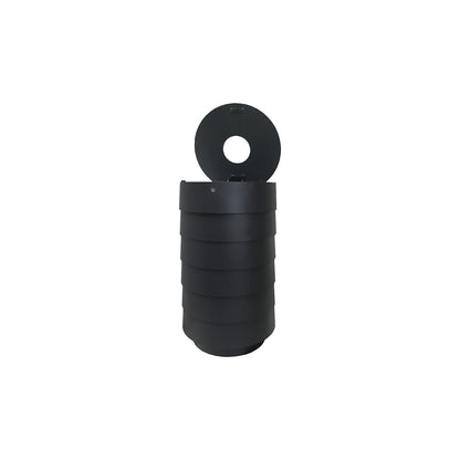 Outdoor waste collector, capacity 80 L, black.