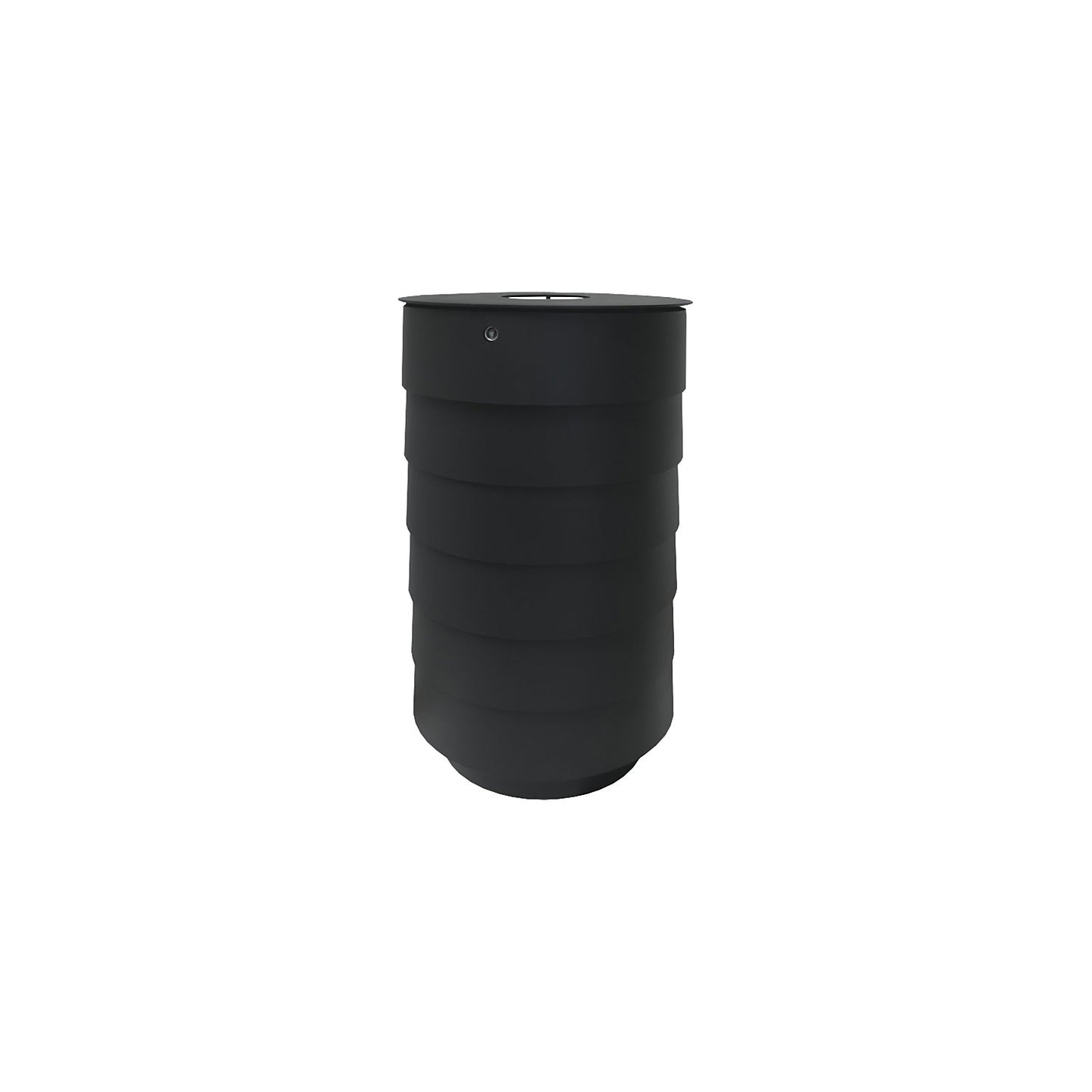 Outdoor waste collector, capacity 80 L, black, incl. ashtray.