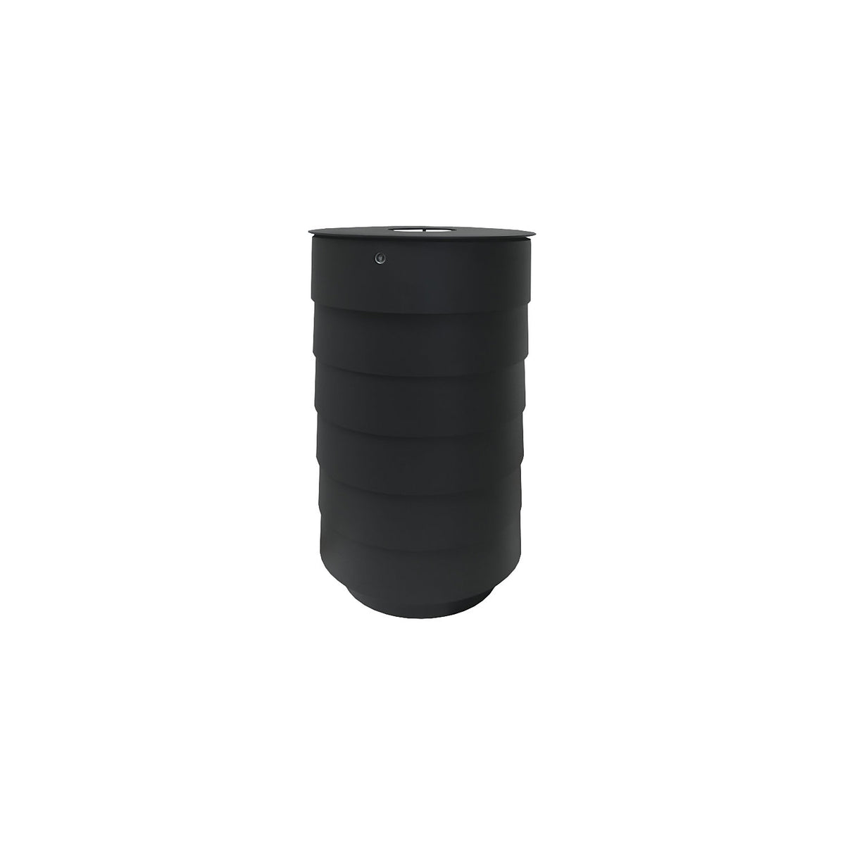 Outdoor waste collector, capacity 80 L, black.