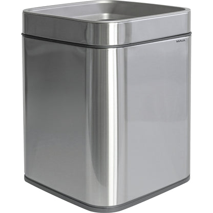 Stainless steel waste paper bin, anti-fingerprint, H 334 mm, capacity 15 L.
