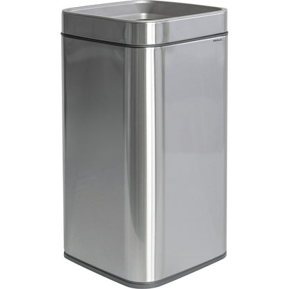 Stainless steel waste paper bin, anti-fingerprint, H 504 mm, capacity 25 L.