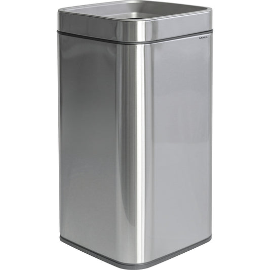Stainless steel waste paper bin, anti-fingerprint, H 504 mm, capacity 25 L.