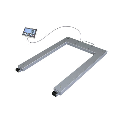 IoT-Line UFC pallet scale, steel, weighing range up to 1500 kg, 1190 x 840 mm.