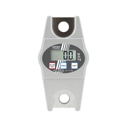 HCB suspension scales, grey, weighing range up to 1000 kg, read-out accuracy 2000 g.