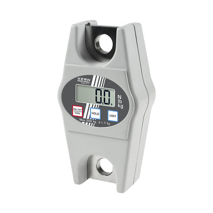 HCB suspension scales, grey, weighing range up to 500 kg, read-out accuracy 1000 g.