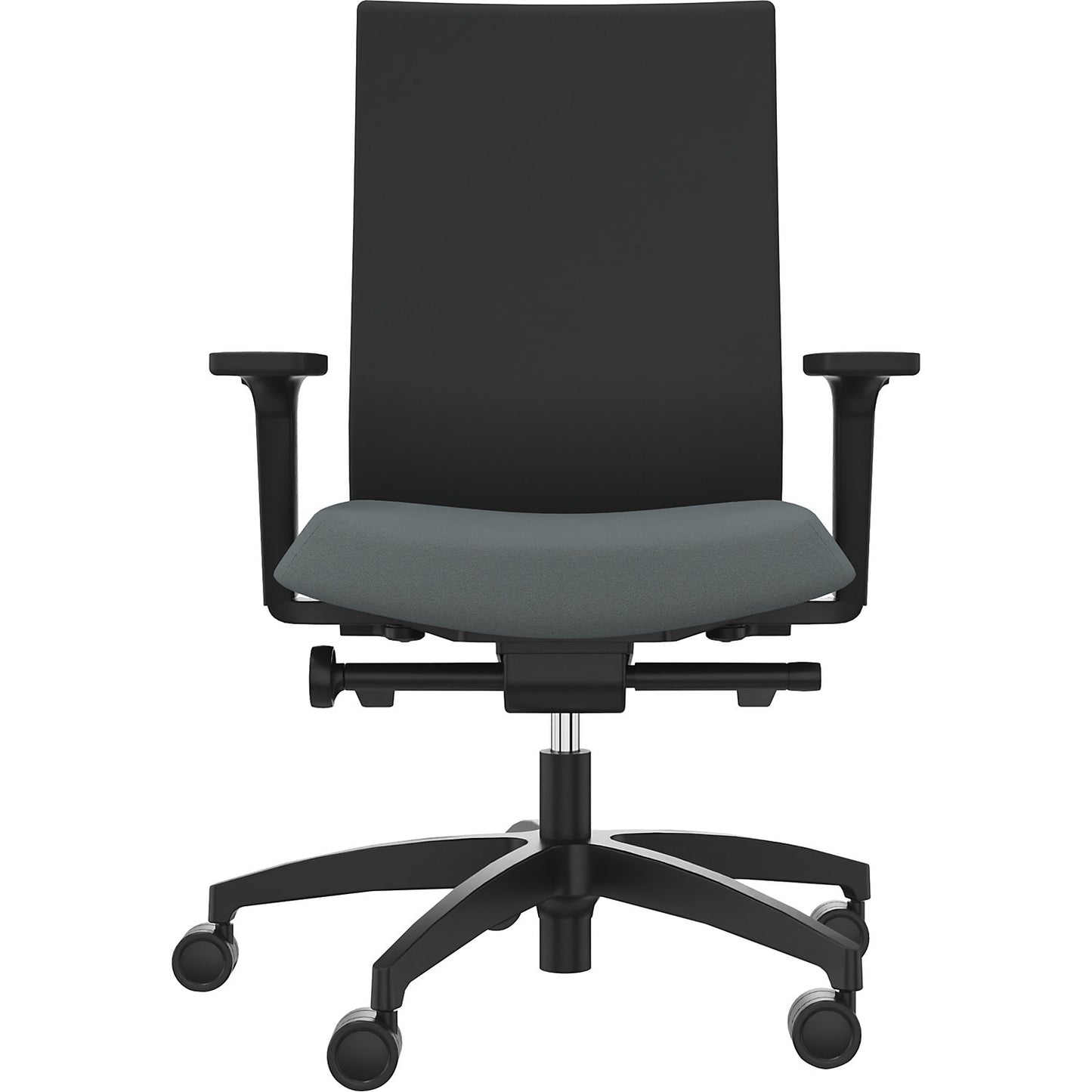 JUST EVO OPERATOR office chair, with upholstered back rest, grey.