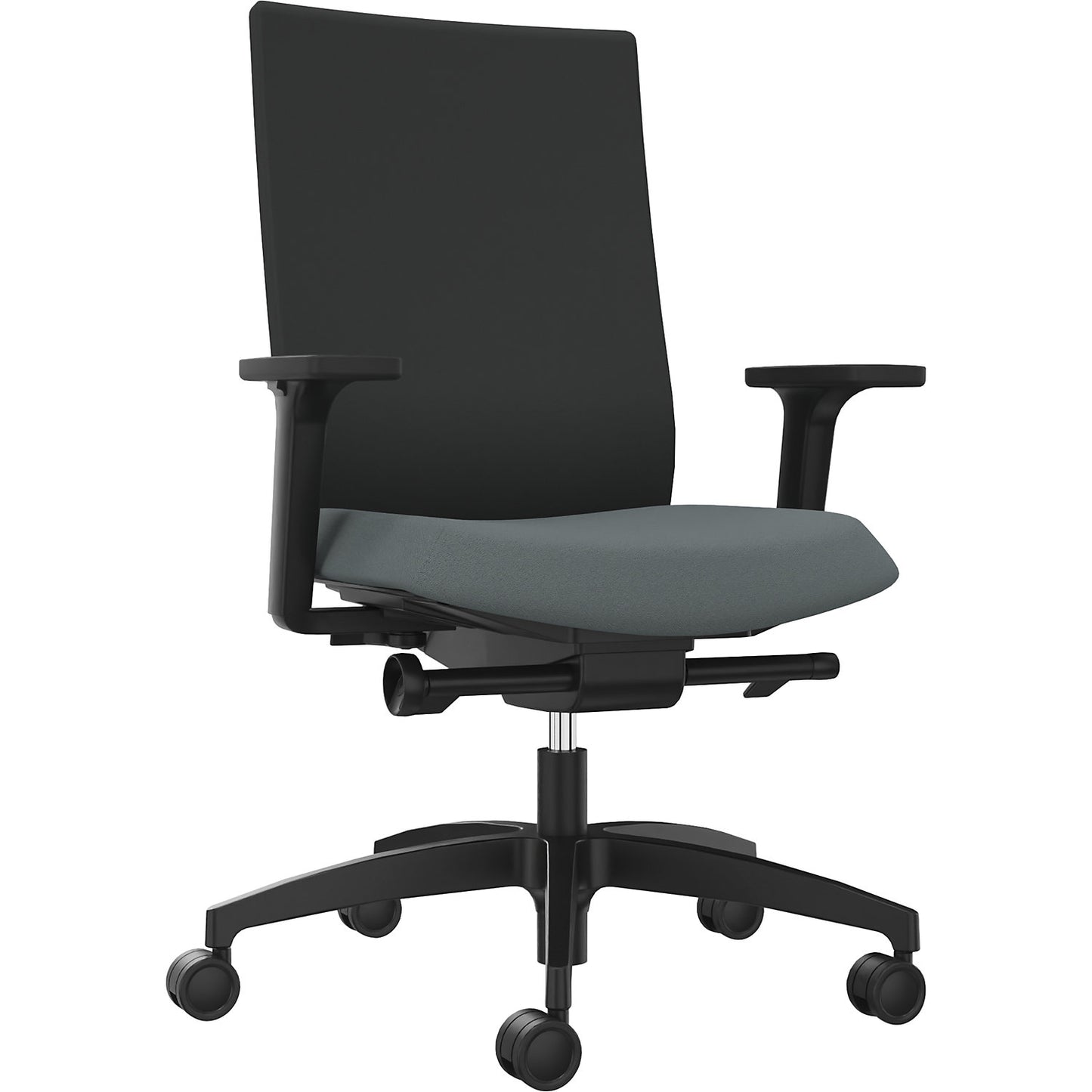JUST EVO OPERATOR office chair, with upholstered back rest, grey.