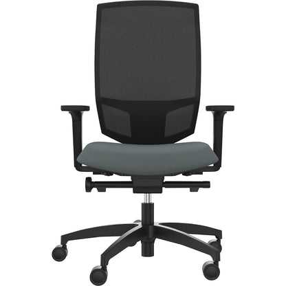 JUST EVO MESH office swivel chair, with mesh back rest, black, grey.