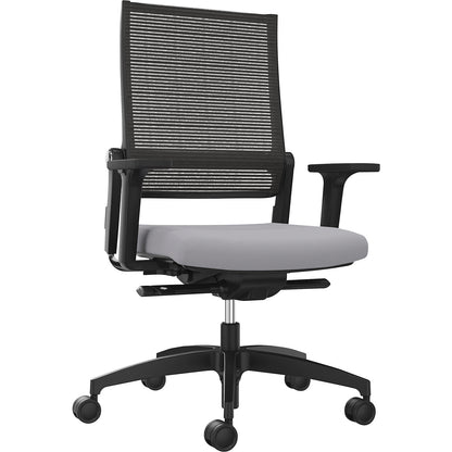 LORDO FLEX office chair, with mesh back rest, grey.