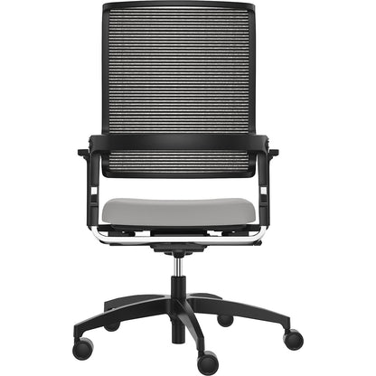 LORDO FLEX office chair, with mesh back rest, platinum grey.