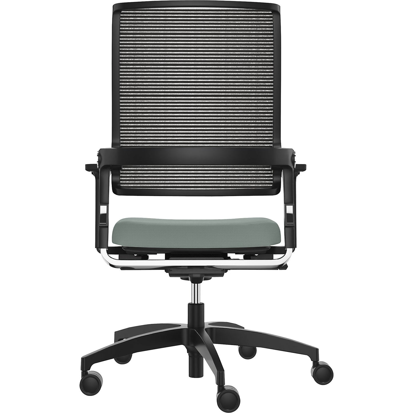 LORDO FLEX office chair, with mesh back rest, blue green.