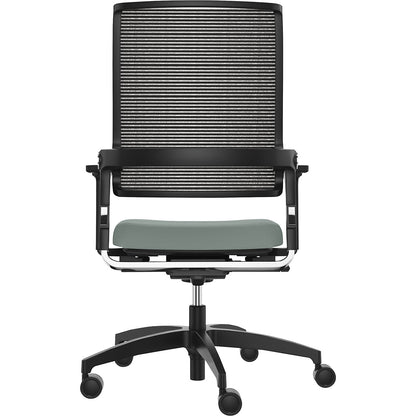 LORDO FLEX office chair, with mesh back rest, blue green.