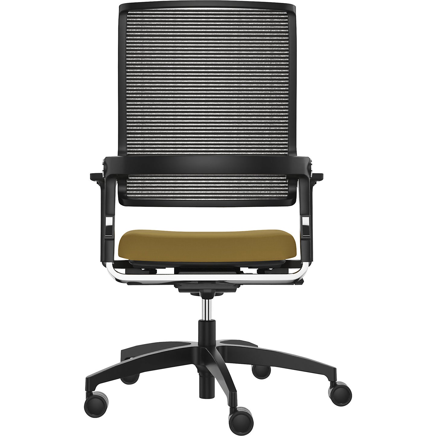 LORDO FLEX office chair, with mesh back rest, yellow.
