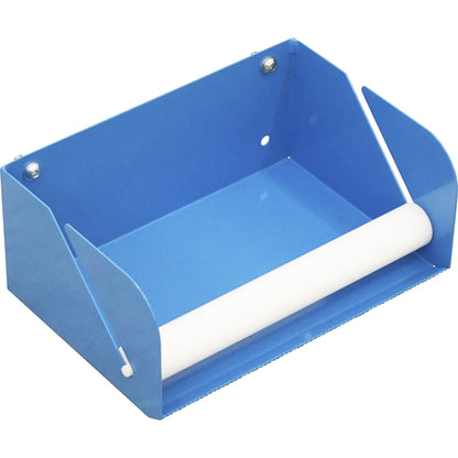 Paper roll holder, for perforated panel, paper roll width up to 270 mm, blue.