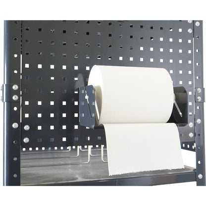 Paper roll holder, for perforated panel, paper roll width up to 270 mm, charcoal.