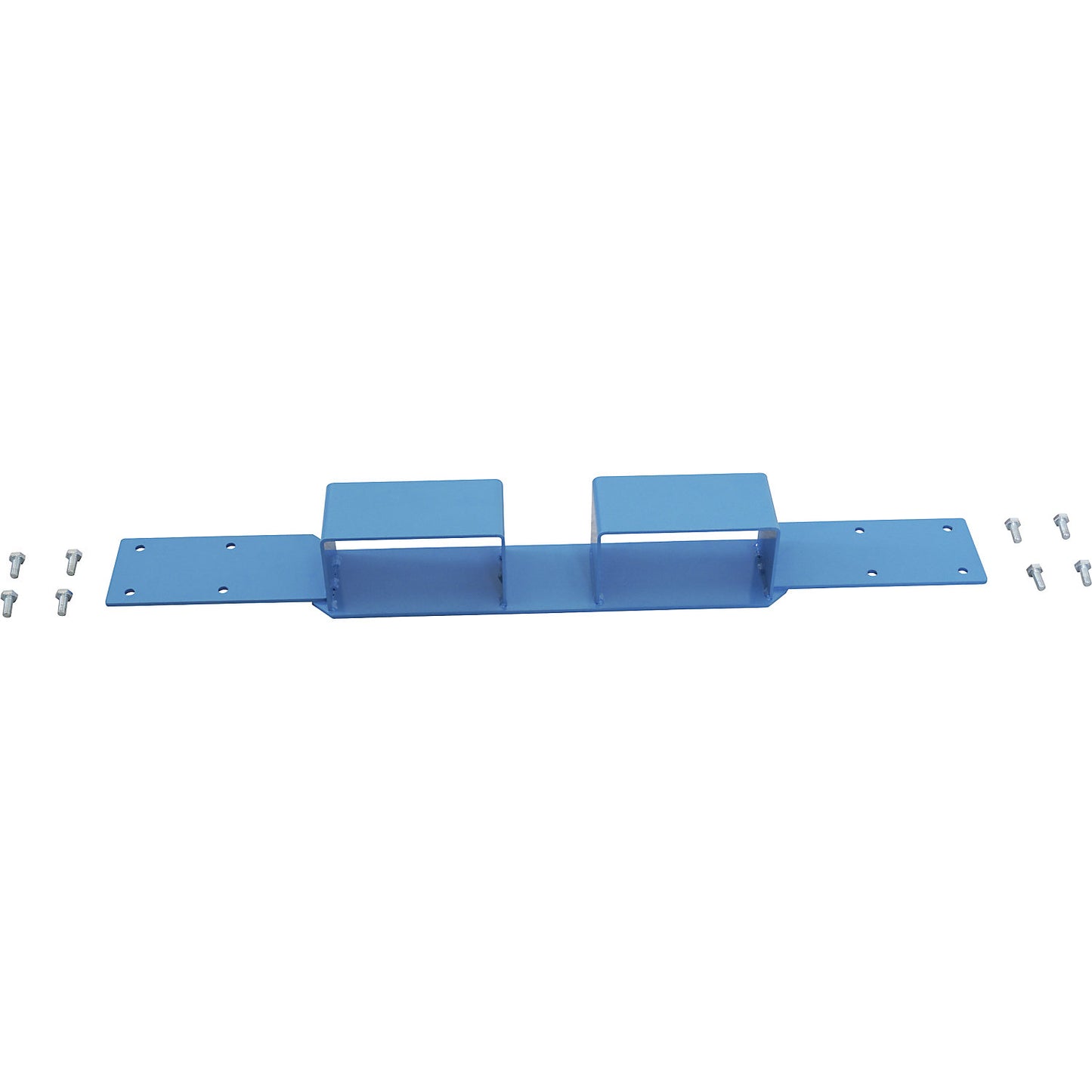 Forklift shoe, for transport trolley without beams, for frame width 800 mm, light blue.